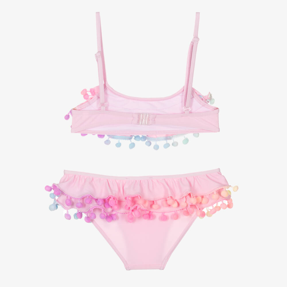 Selini Action-Girls Blush Ruffle Pom-Pom Swimsuit | Childrensalon Outlet