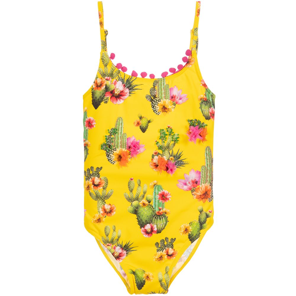 Selini Action - Girls Cactus Print Swimsuit | Childrensalon