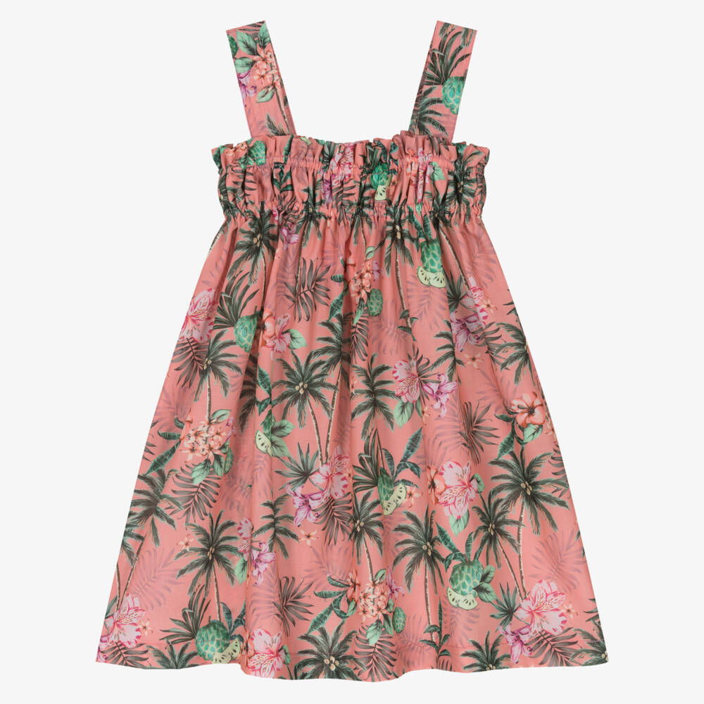 Selini Action-Girls Coral Floral Delight Dress | Childrensalon Outlet