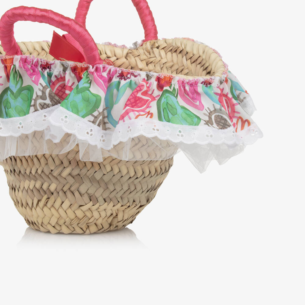 Selini Action-Girls Elegant Beige Woven Handbag | Childrensalon Outlet