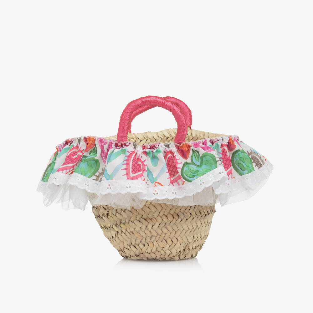 Selini Action-Girls Elegant Beige Woven Handbag | Childrensalon Outlet