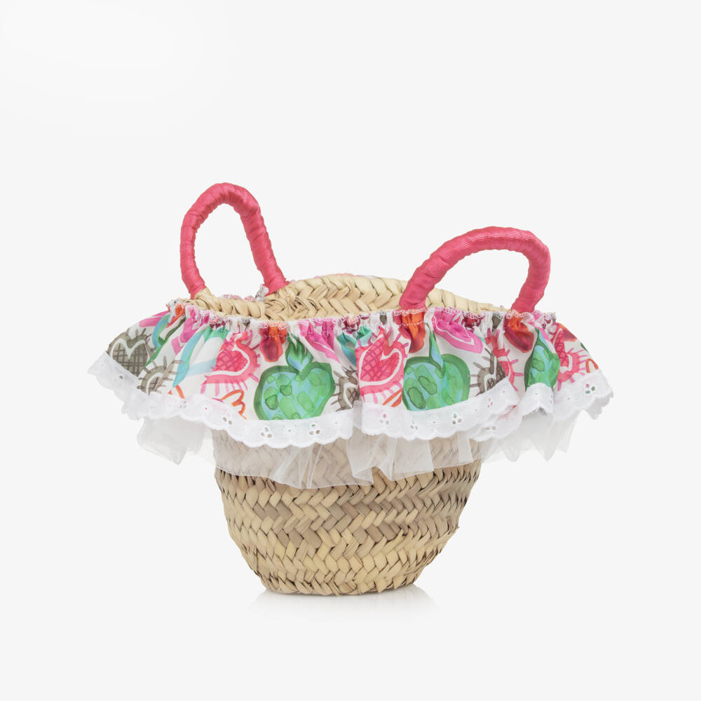 Selini Action-Girls Elegant Beige Woven Handbag | Childrensalon Outlet