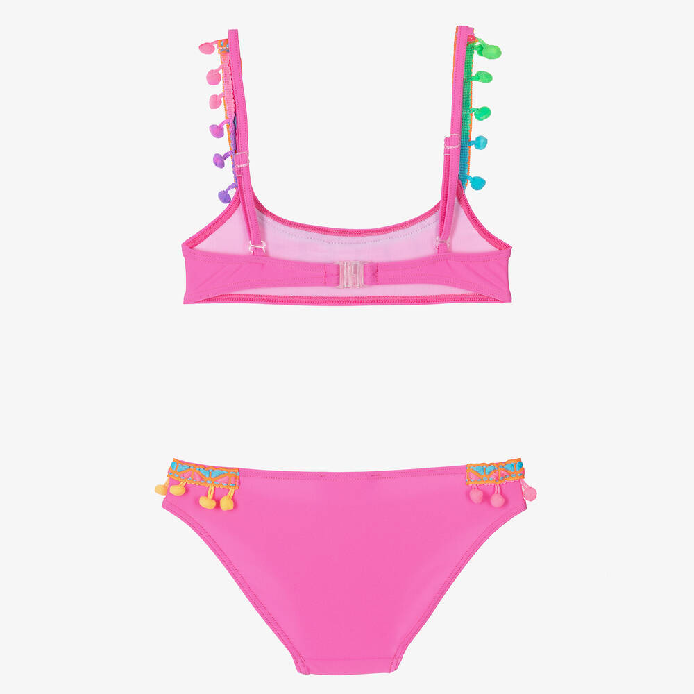 Pink pom pom bikini new arrivals