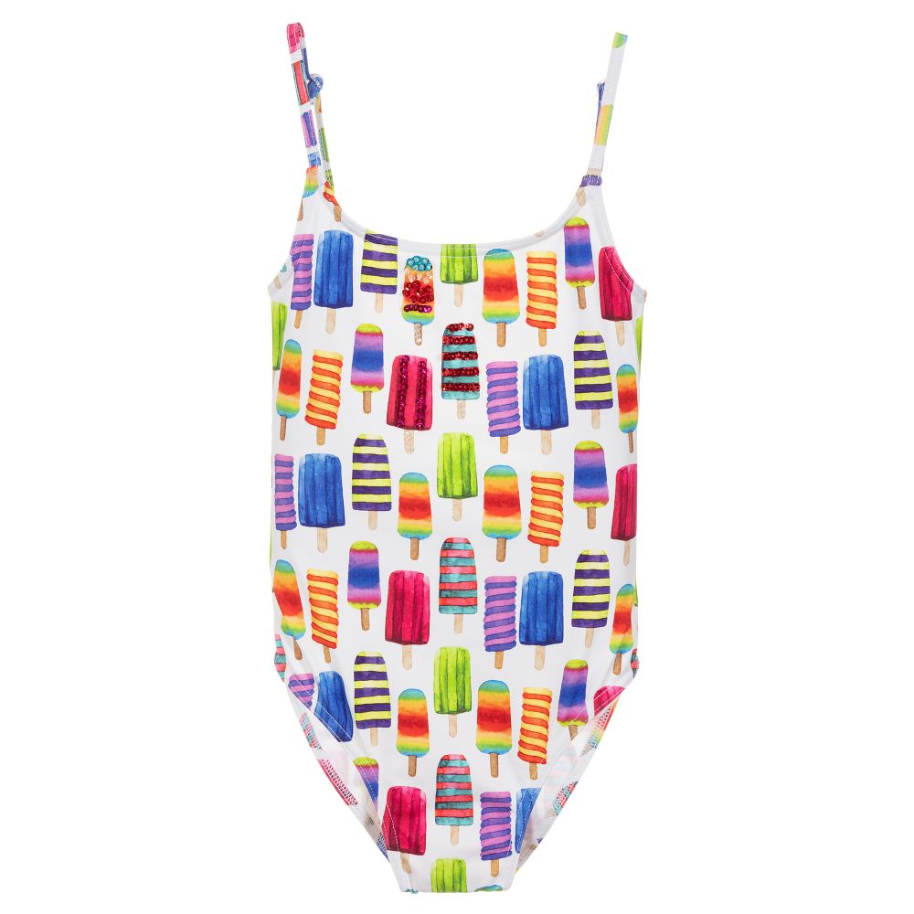 Selini Action - Girls Ice Lolly Print Swimsuit | Childrensalon