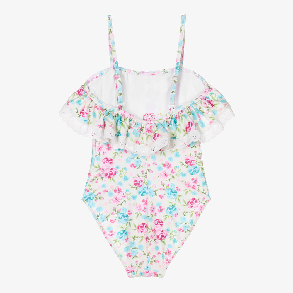 Selini Action-Girls Ivory Floral Swimsuit | Childrensalon Outlet