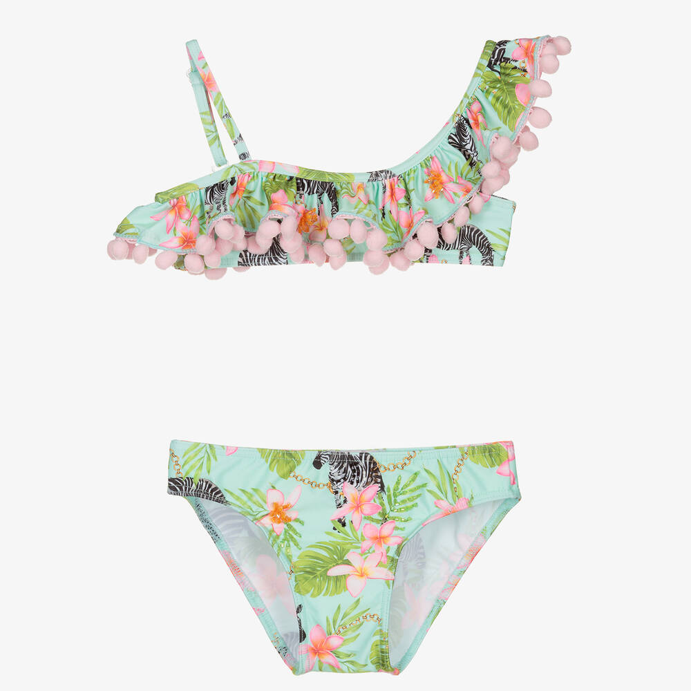 Selini Action - Girls Mint Green Bikini  | Childrensalon