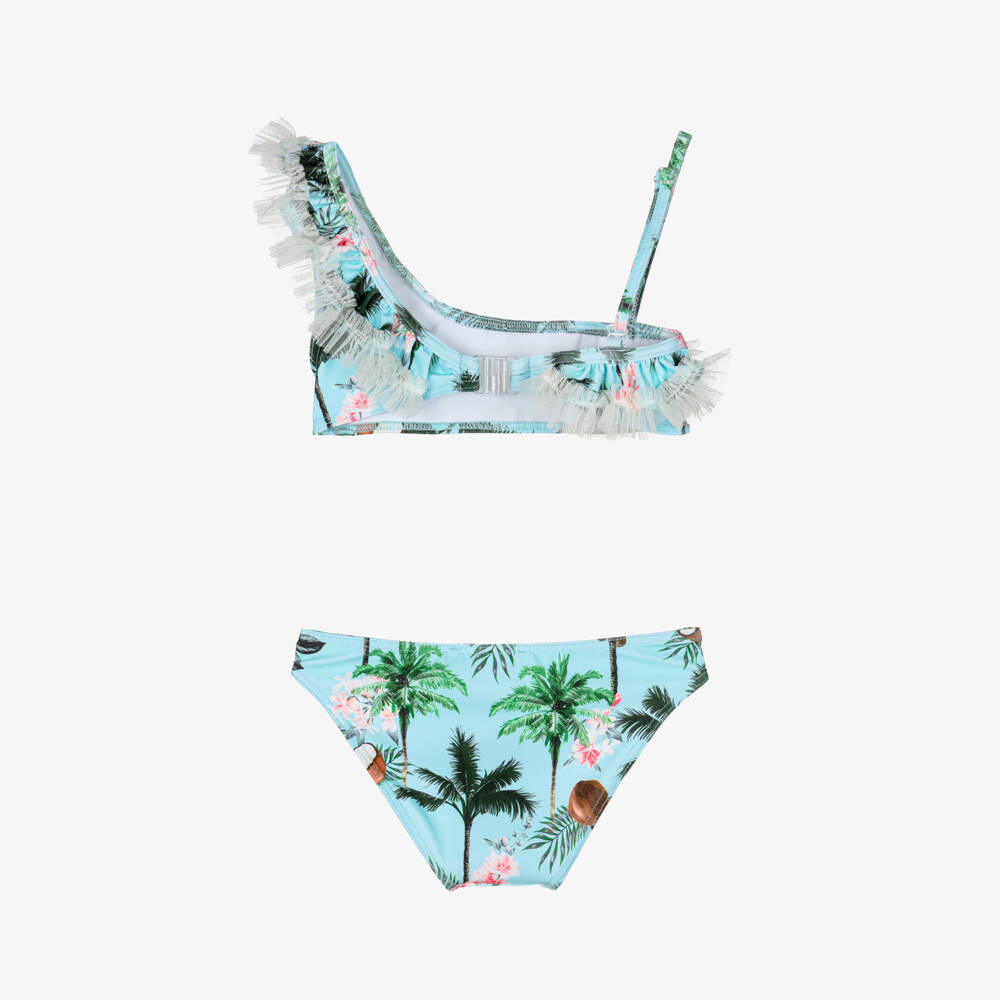 Selini Action-Girls Pale Blue Coconut Print Bikini | Childrensalon Outlet