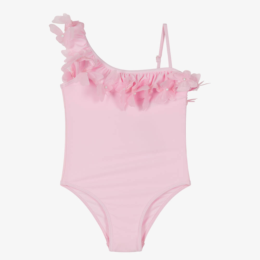 Selini Action-Girls Pink Butterfly Swimsuit | Childrensalon Outlet