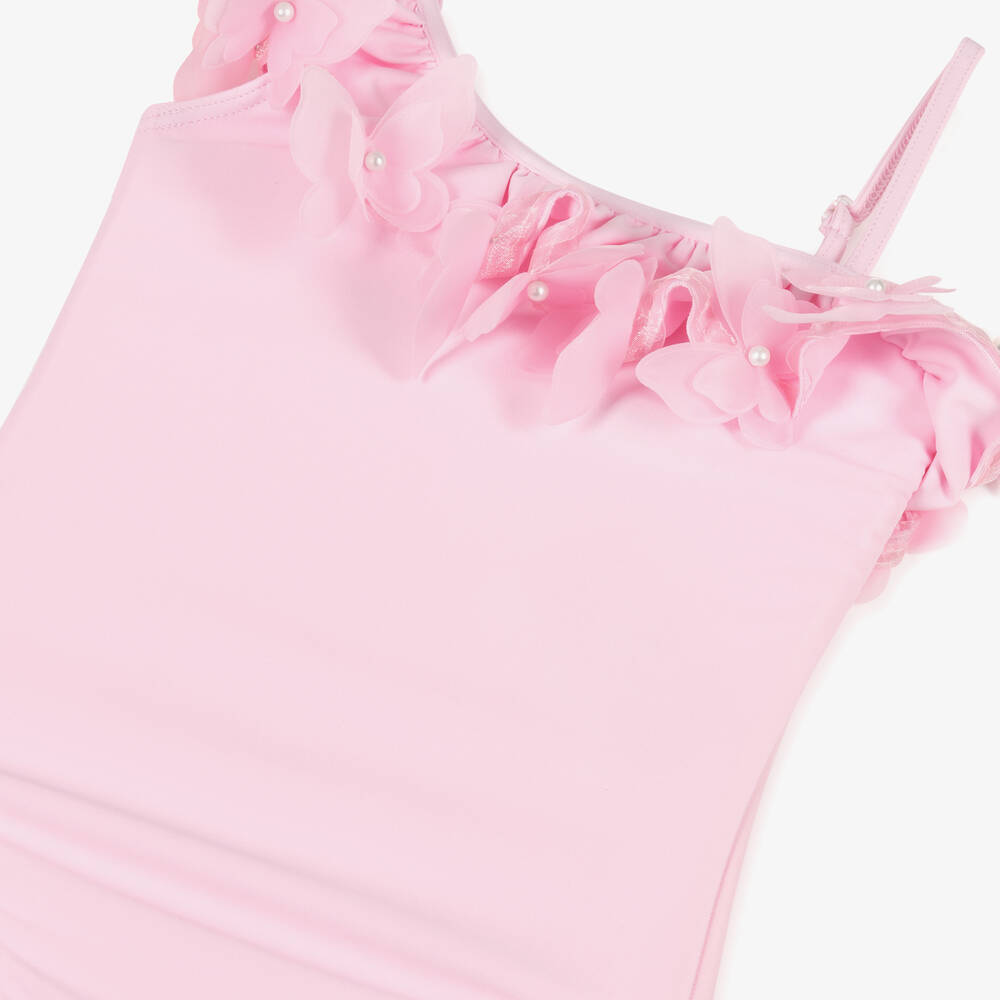 Selini Action-Girls Pink Butterfly Swimsuit | Childrensalon Outlet