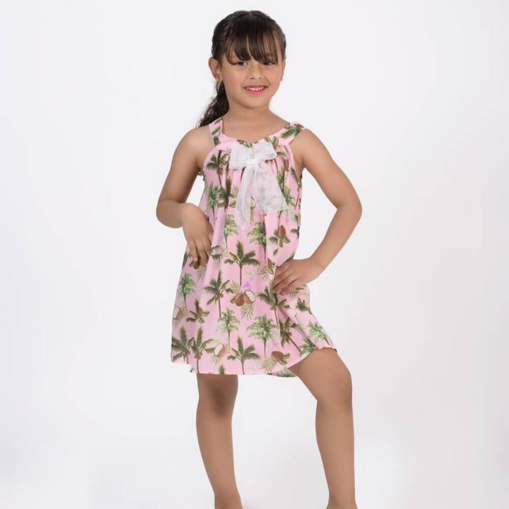 Selini Action-Girls Pink Coconut Print Dress | Childrensalon Outlet