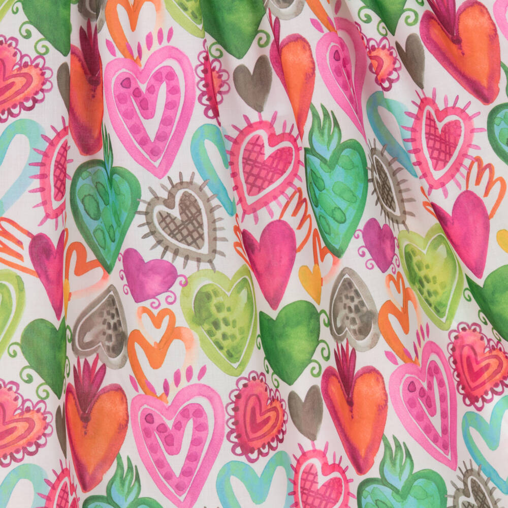 Selini Action-فستان وردي للبنات بنقشة قلب | Childrensalon Outlet