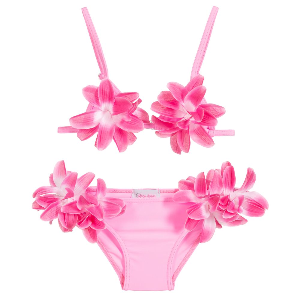 Selini Action-Girls Pink Floral Bikini | Childrensalon Outlet
