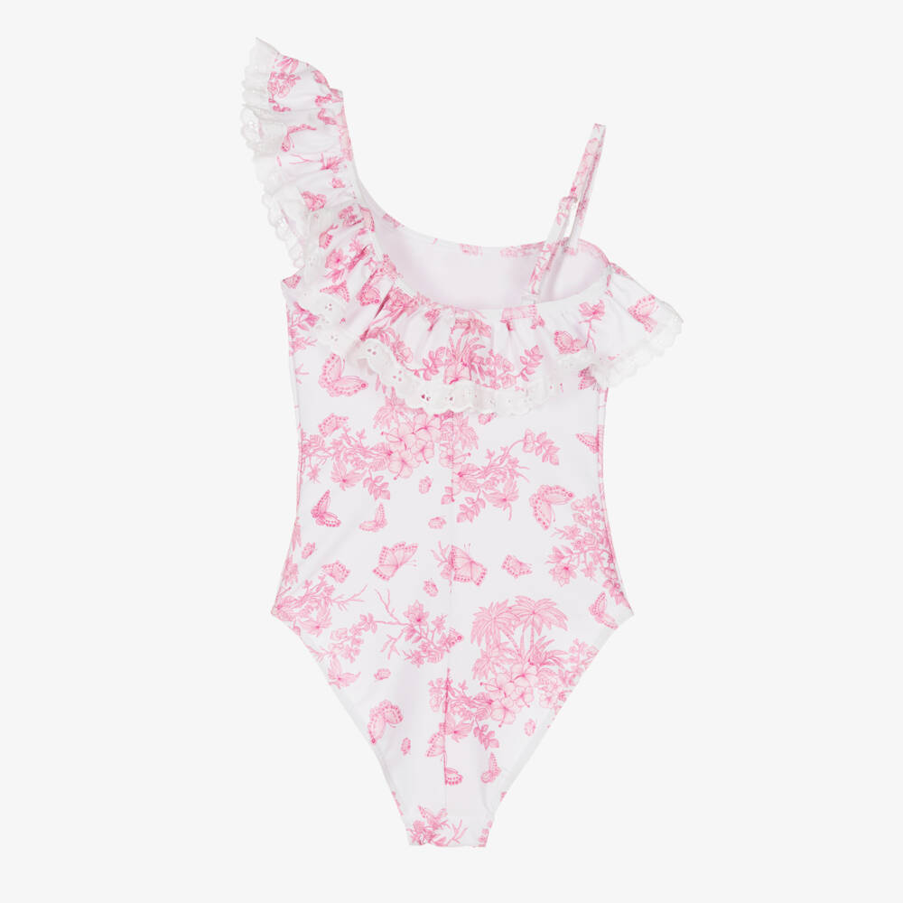 Selini Action-مايوه وردي مزهر للبنات مع كشكش | Childrensalon Outlet