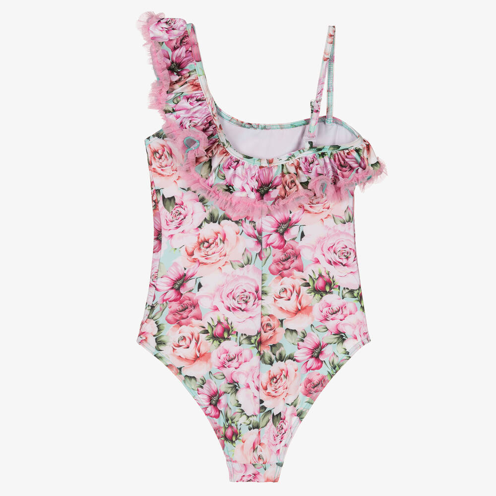 Selini Action-Girls Pink Floral Swimsuit | Childrensalon Outlet