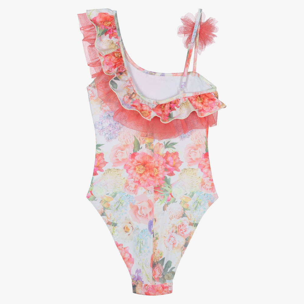 Selini Action-Girls Pink Floral Swimsuit | Childrensalon Outlet
