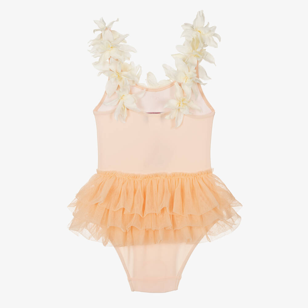 Selini Action-Girls Pink Flowers & Tutu Swimsuit | Childrensalon Outlet