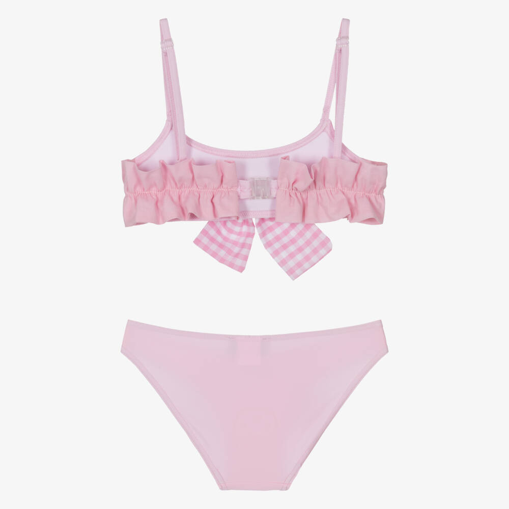 Selini Action-Girls Pink Gingham Bow Bikini | Childrensalon Outlet