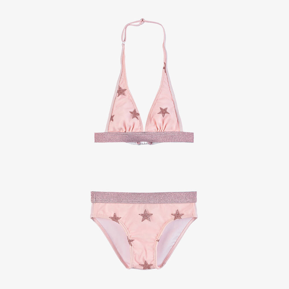 Selini Action-Girls Pink Glitter Star Bikini | Childrensalon Outlet