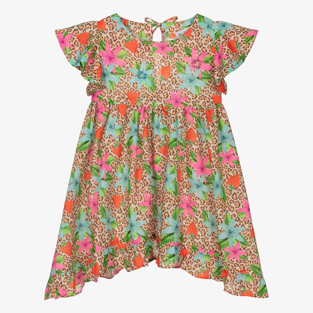 Light pink leopard print cheap dress