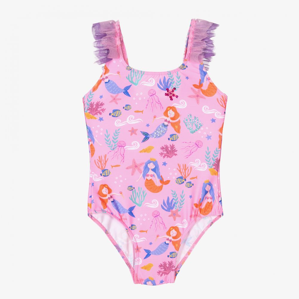 Selini Action - Maillot de bain rose Sirène Fille  | Childrensalon