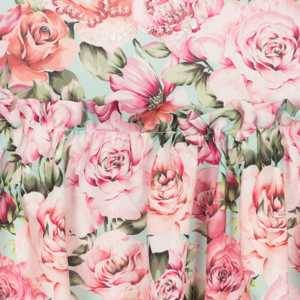 Selini Action-Girls Pink Rose Print Dress | Childrensalon Outlet