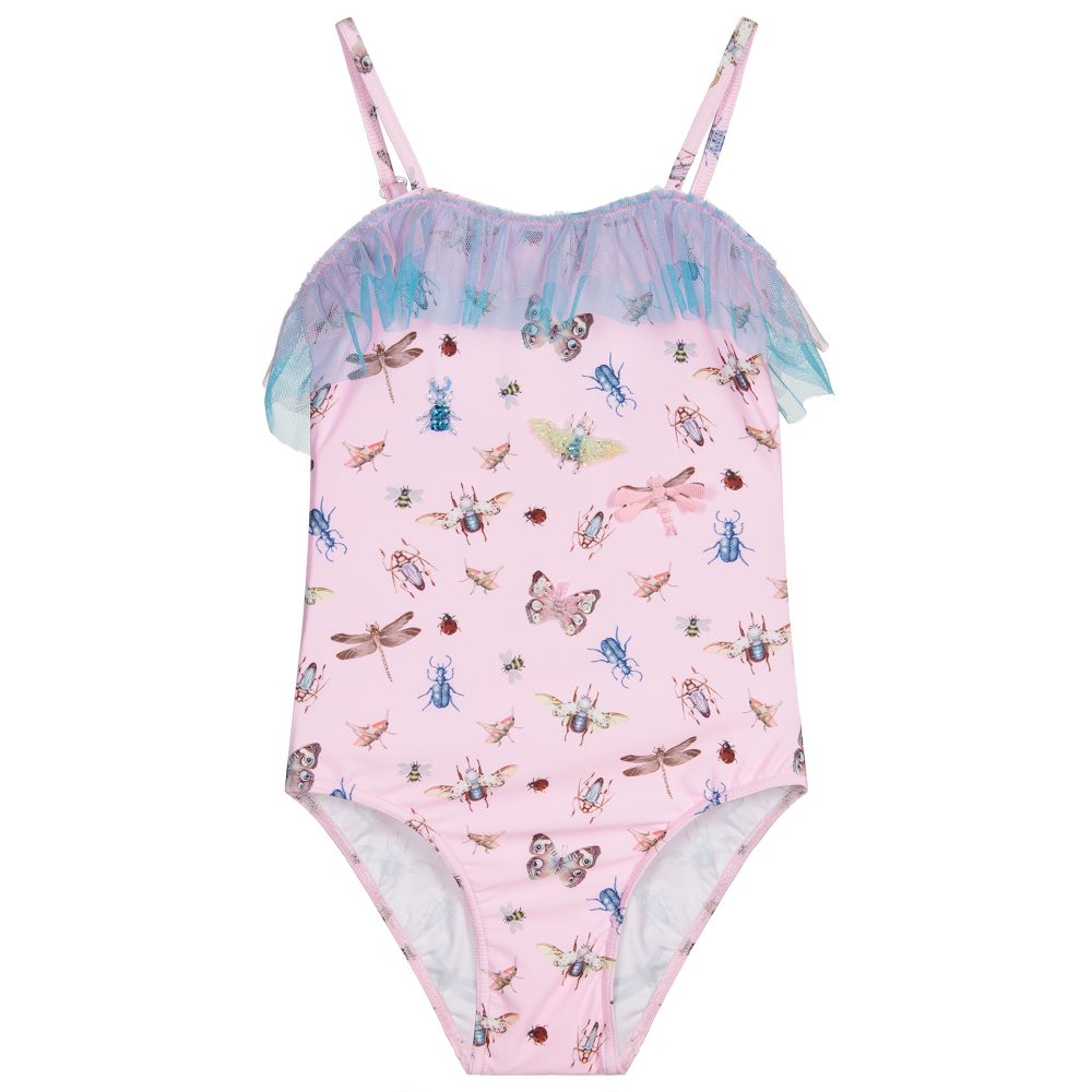 Selini Action - Girls Pink Swimsuit | Childrensalon