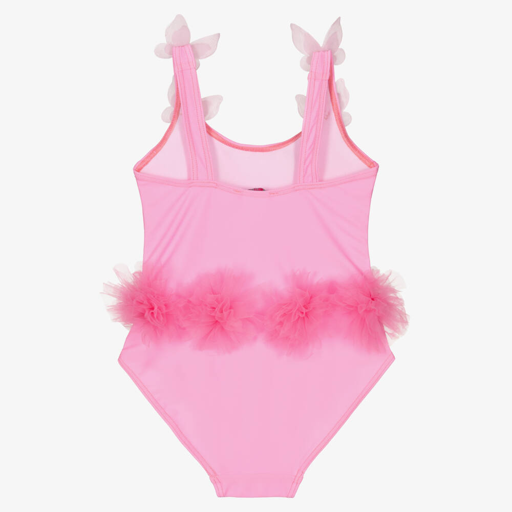 Selini Action-Girls Pink Tulle Flower & Butterfly Swimsuit | Childrensalon Outlet