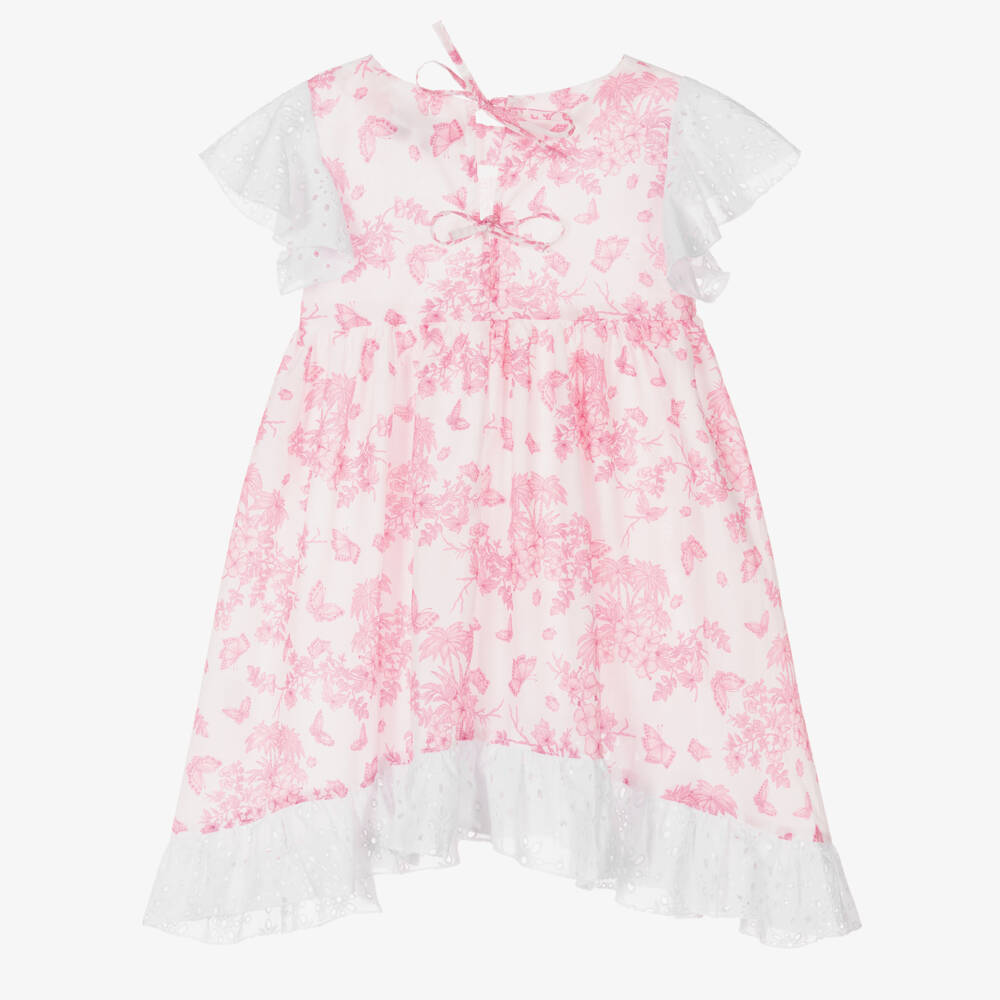 Selini Action-Girls Pink & White Floral Sundress | Childrensalon Outlet