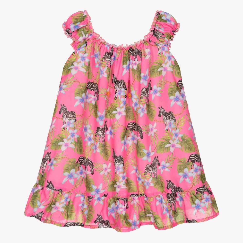 Selini Action - Pinkes Kleid mit Zebra-Print (M) | Childrensalon