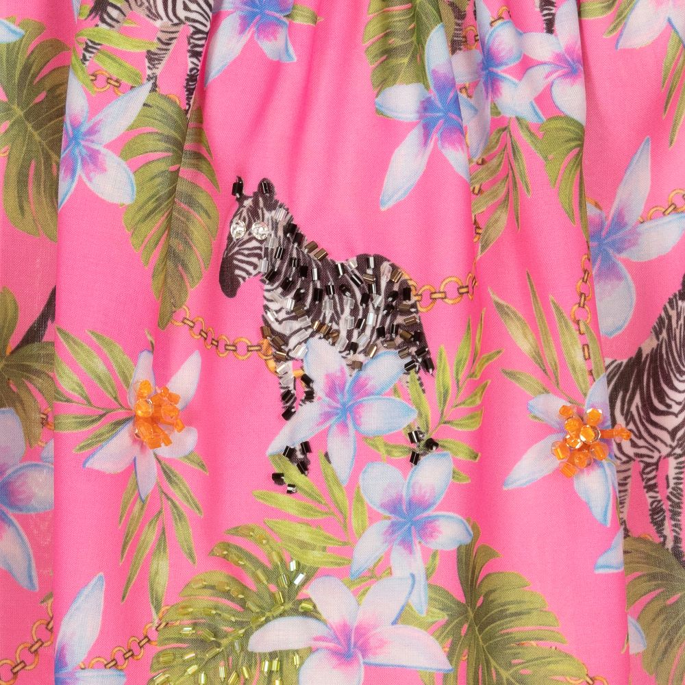 Selini Action Girls Pink Zebras Dress Childrensalon Outlet