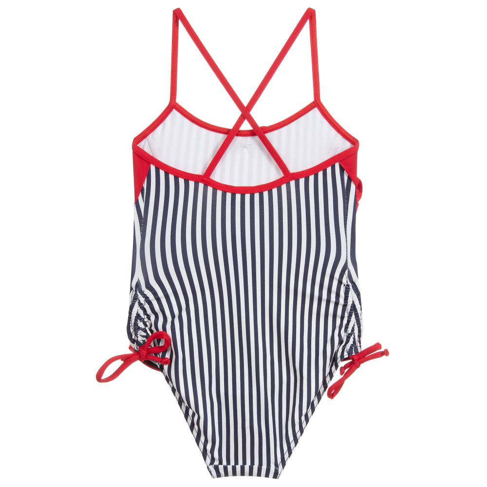 Girls red white on sale and blue swimsuit