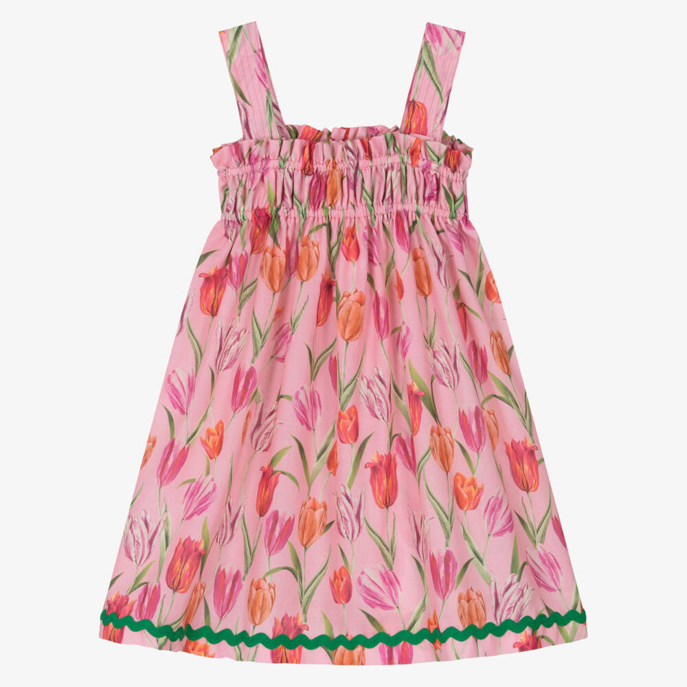 Selini Action-Girls Vibrant Tulip Print Dress | Childrensalon Outlet