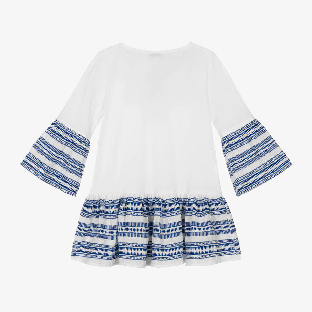 Selini Action-Girls White Cotton Dress | Childrensalon Outlet