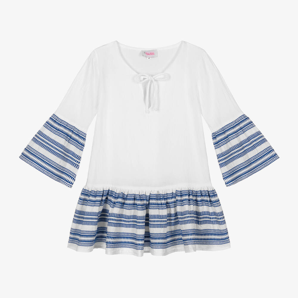 Selini Action-Girls White Cotton Dress | Childrensalon Outlet