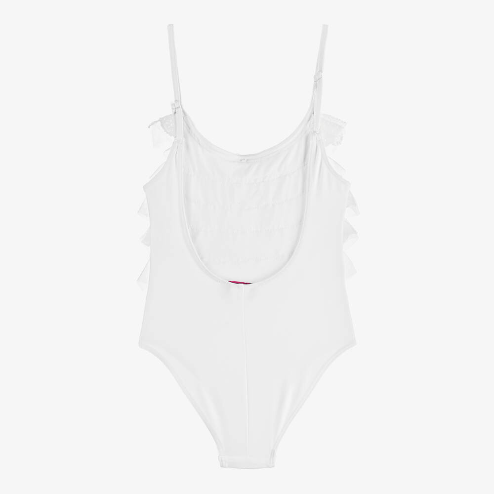 Selini Action-Girls White Ruffle Swimsuit | Childrensalon Outlet