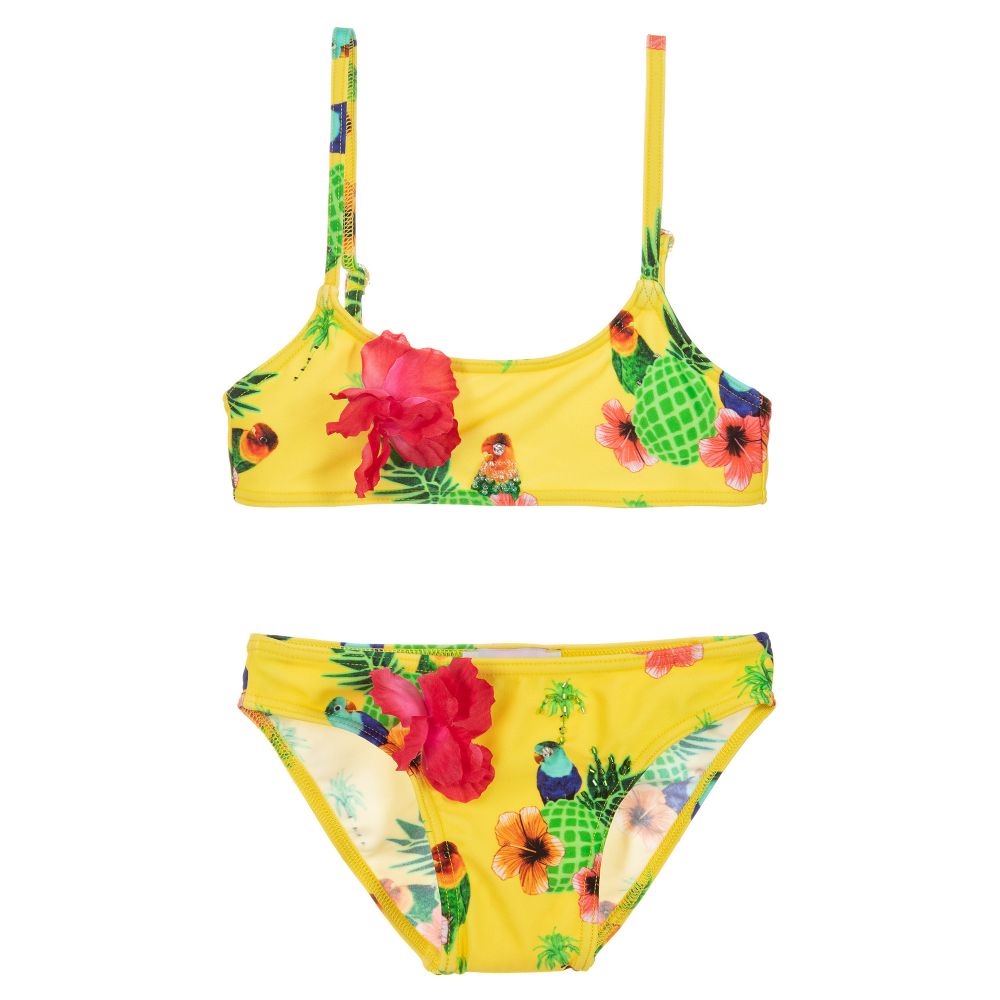 Selini Action - Girls Yellow Bandeau Bikini | Childrensalon