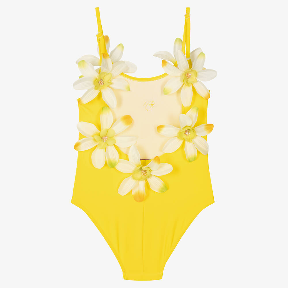 Selini Action-Желтый купальник с цветами | Childrensalon Outlet