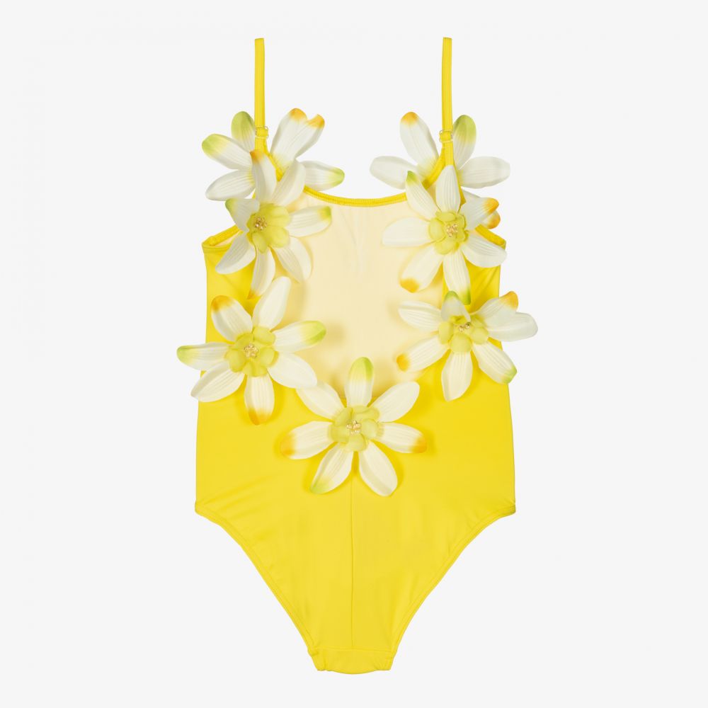 Yellow flower swimsuit deals