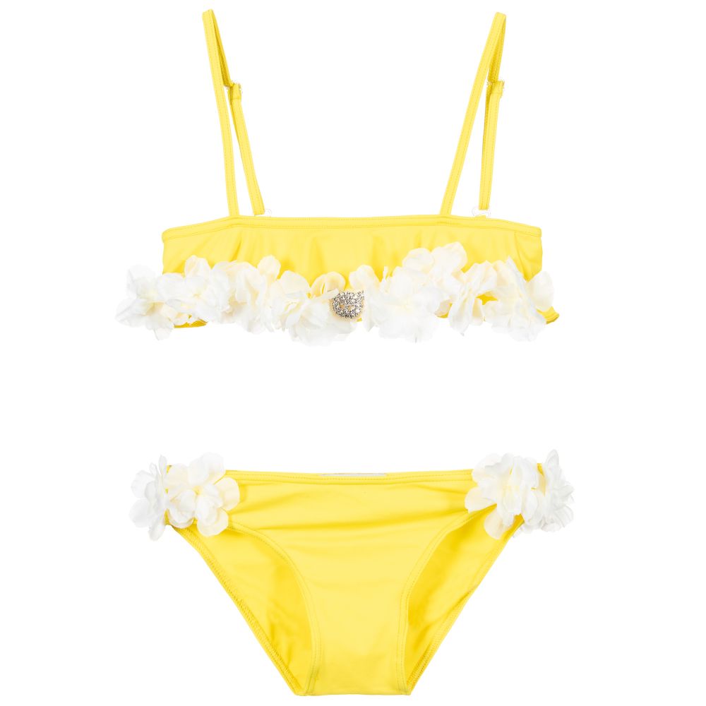 Selini Action Maillot de bain 2 pieces jaune a fleurs Fille Childrensalon Outlet