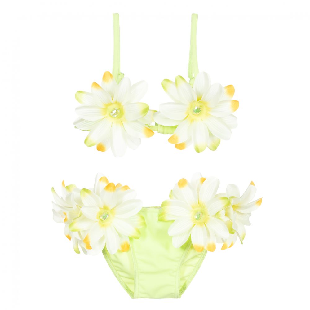 Selini Action - Grüner Bikini mit tropischem Blumenmuster | Childrensalon