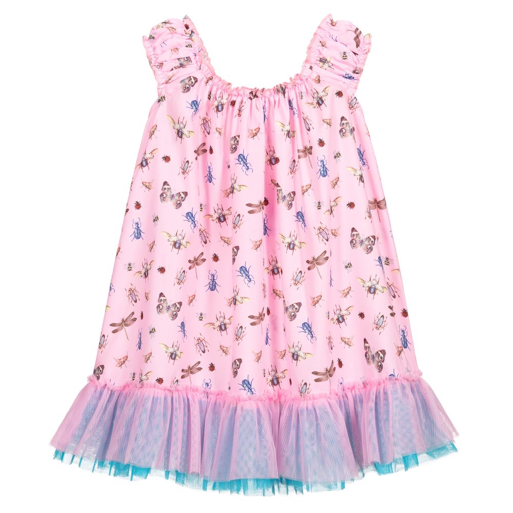 Selini Action-Розовое пляжное платье с бабочками | Childrensalon Outlet