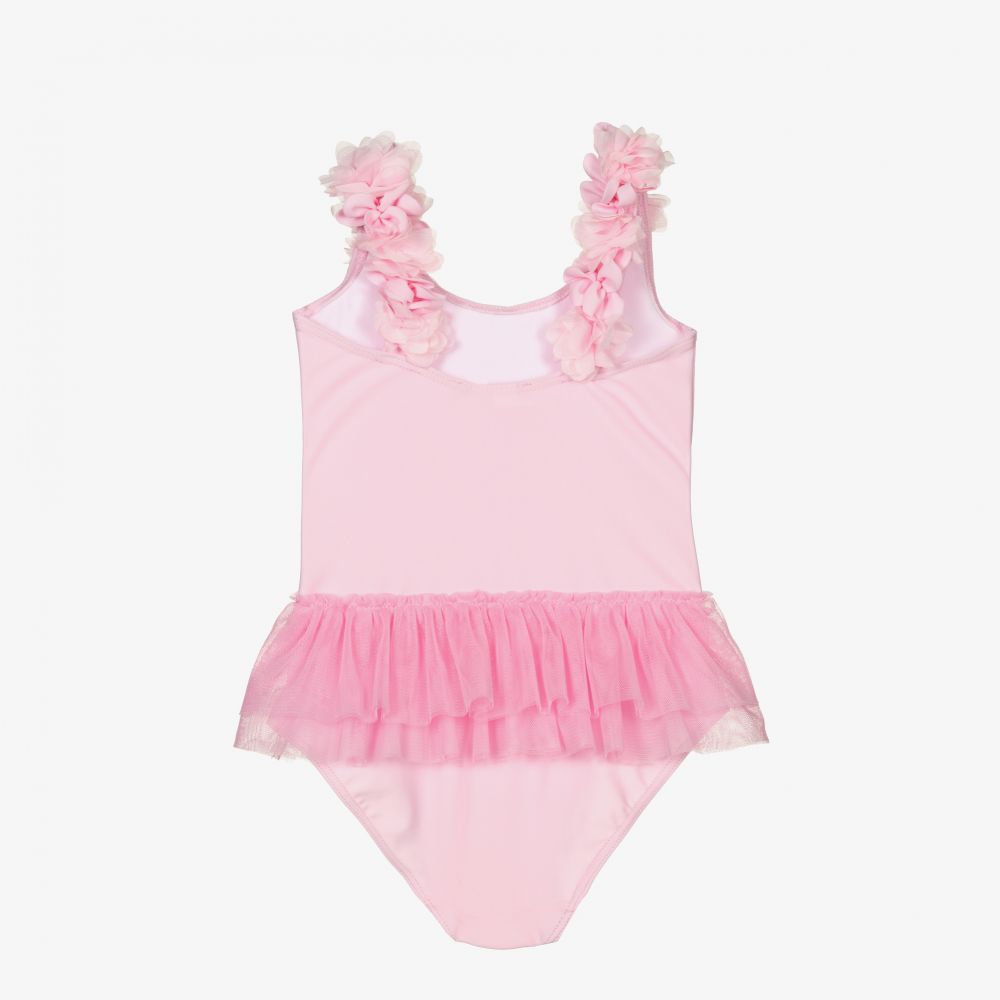 Selini Action-Pink Floral Strap Swimsuit | Childrensalon Outlet