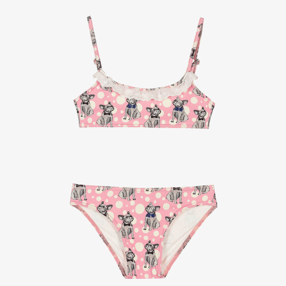 Selini Action - Pink French Bulldog Bikini | Childrensalon