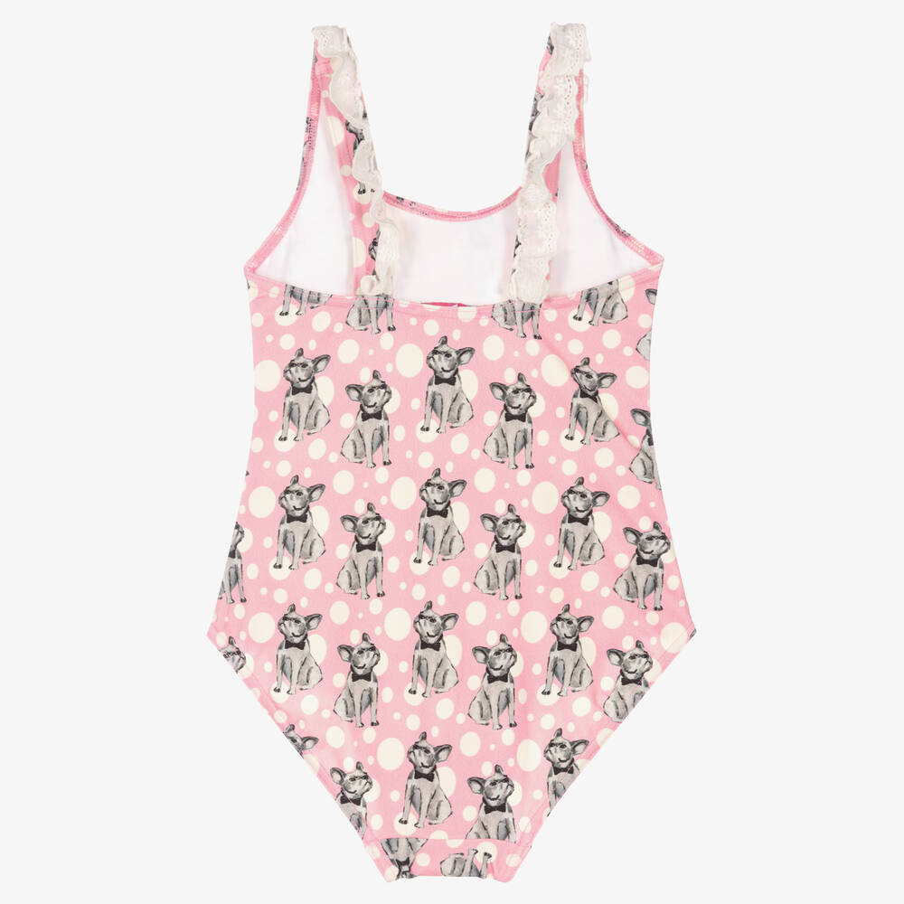 Selini Action-Pink French Bulldog Swimsuit | Childrensalon Outlet