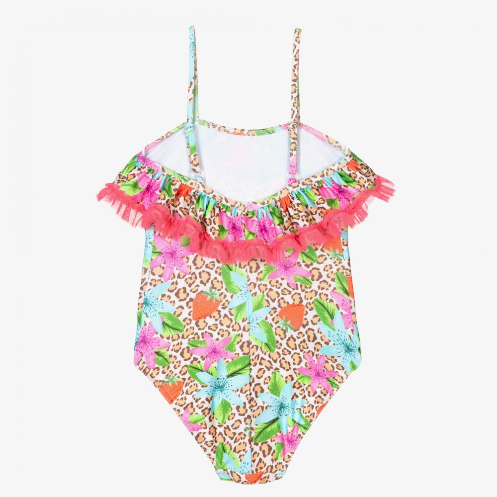 Selini Action-Розовый купальник с леопардовым принтом | Childrensalon Outlet