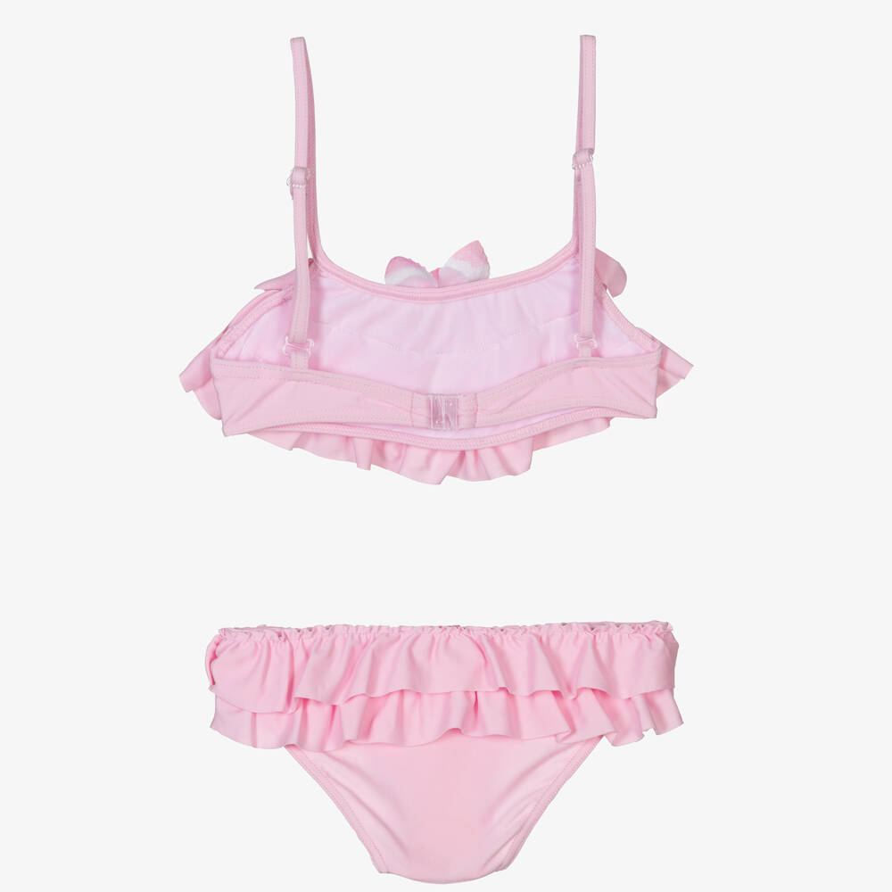 Selini Action-Розовое бикини с рюшами с цветком | Childrensalon Outlet