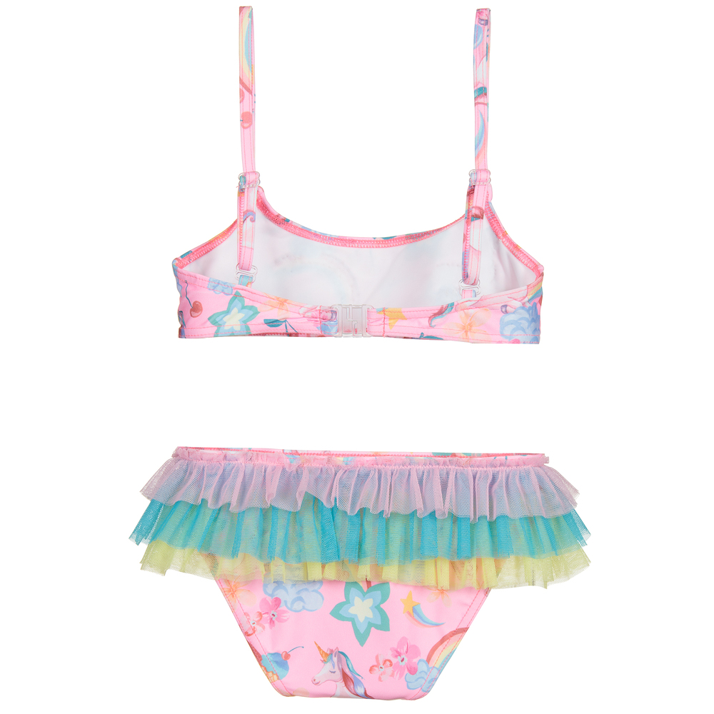 Selini Action-Розовое бикини с принтом в виде единорогов | Childrensalon Outlet