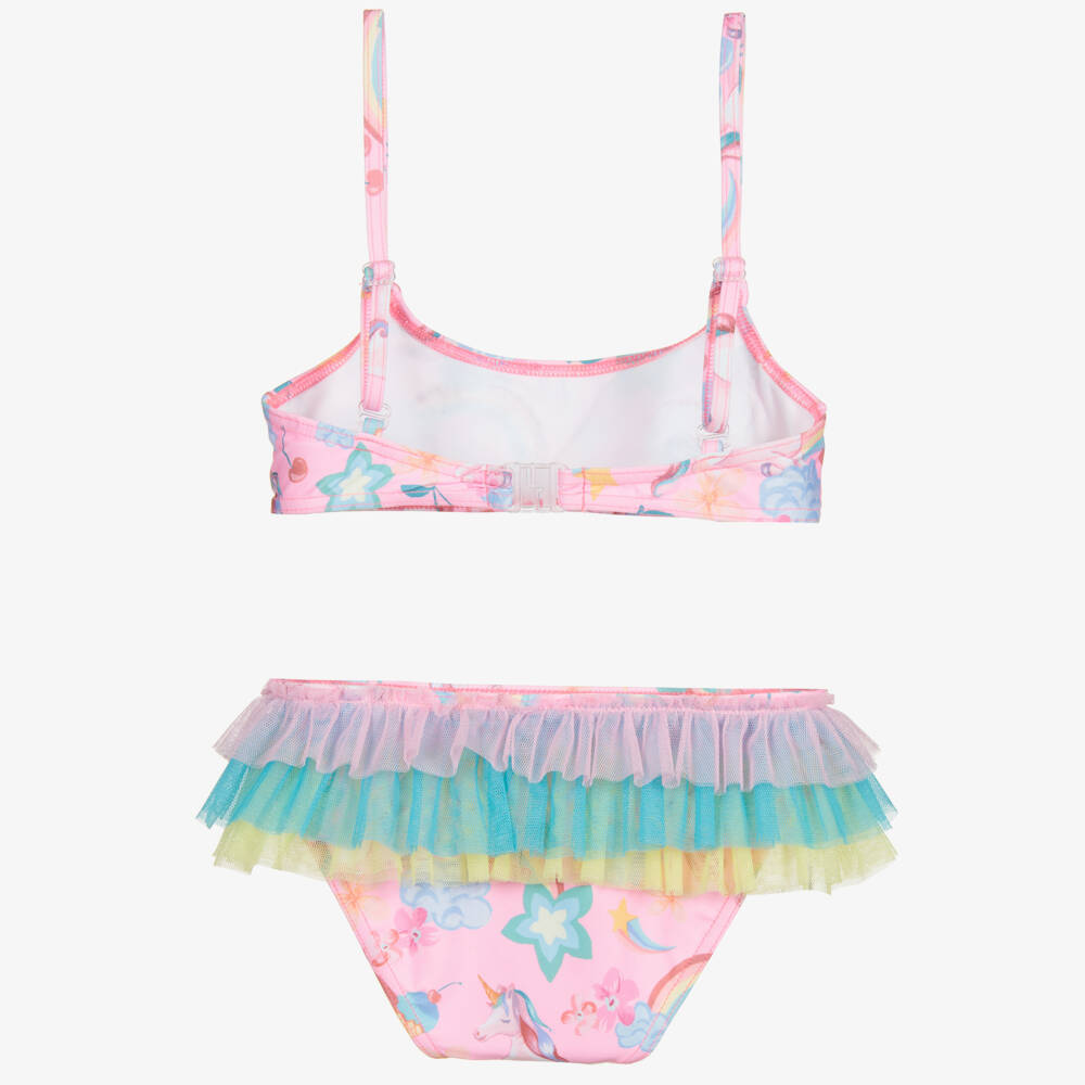 Selini Action-Розовое бикини с принтом в виде единорогов | Childrensalon Outlet