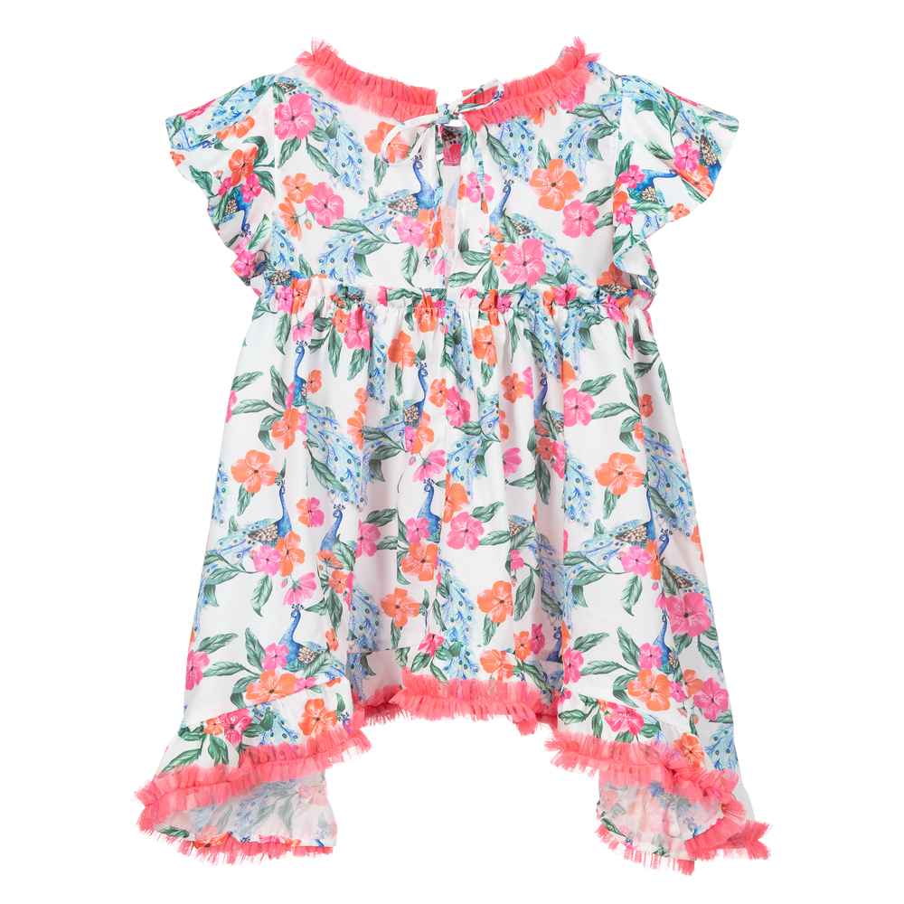 Selini Action-Розово-белое пляжное платье | Childrensalon Outlet