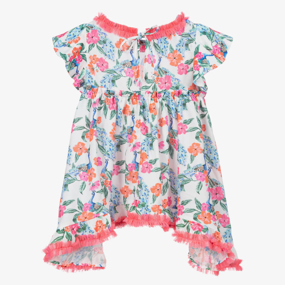 Selini Action-Pink & White Beach Dress | Childrensalon Outlet
